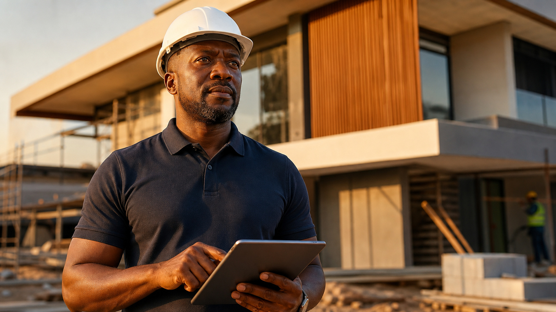 Proptiva site supervisor on a Lagos build